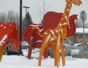 Metal animals outside of caribou. None of which are a Caribou.